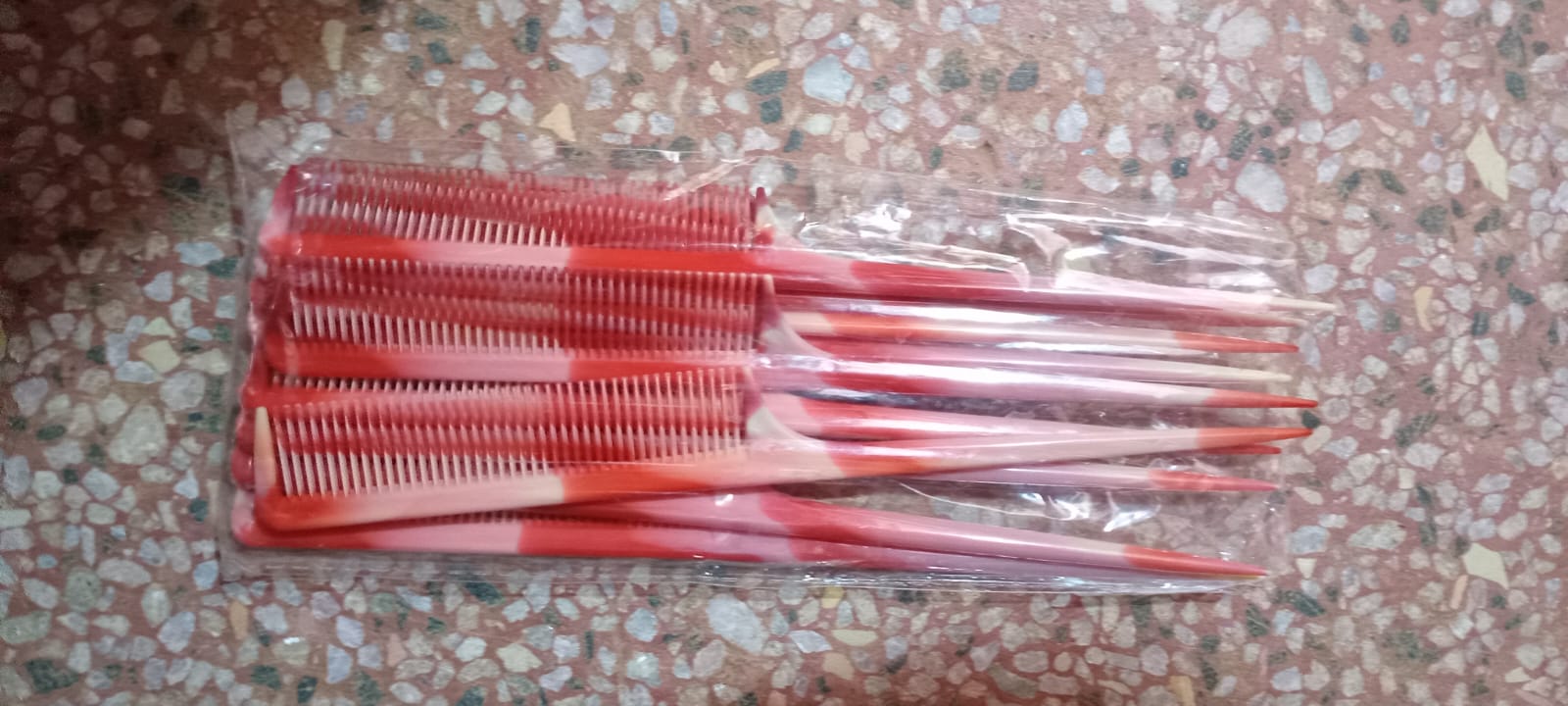 Rat-Tail Hair Combs – Fine-Toothed Pointed Tail Combs (Multi-Color Set)