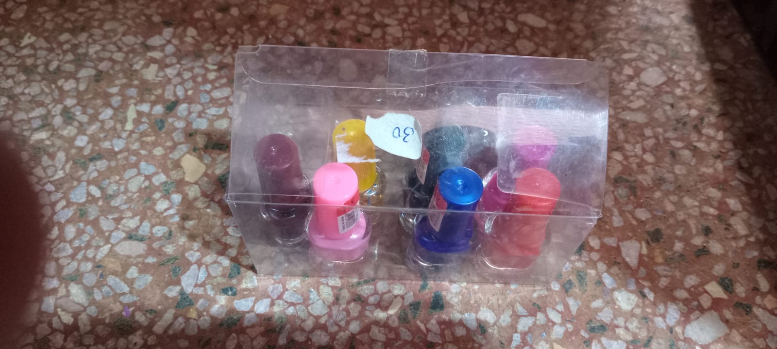 Nail Polish Set – Miniature Color Collection (Pink, Blue, Yellow, Red)