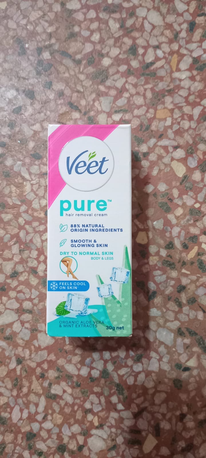 Veet Pure Hair Removal Cream - Dry to Normal Skin (30g)